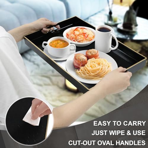 MAONAME Black Plastic Serving Tray 158x102 Inch
