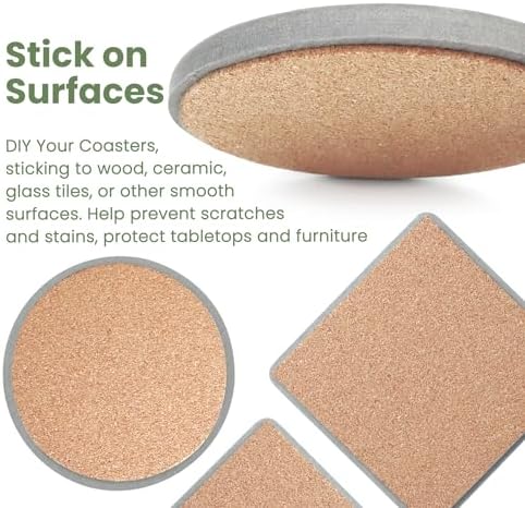 36 Pcs 2mm Thick Self-Adhesive Cork Sheets