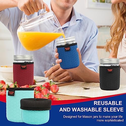 Desing Wish 32 Oz Mason Jar Neoprene Sleeve 4 Pack