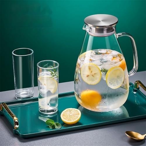 Cold Kettle Glass Pitcher 2600ml With Lid