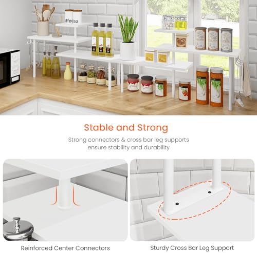 Homode 3 Tier Corner Shelf Organizer White