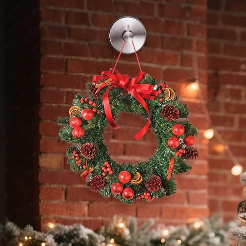 Multifunctional Suction Cup Wreath Hanger Hook 2pc Gold