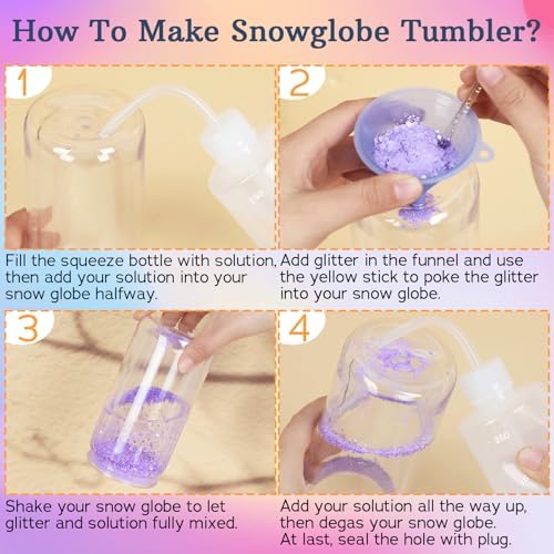 11 Piece Snow Globe Tumbler DIY Kit Supplies