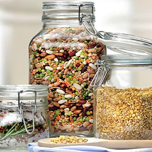 Bormioli Rocco Fido Glass Jars 2 Pack 3375 Oz