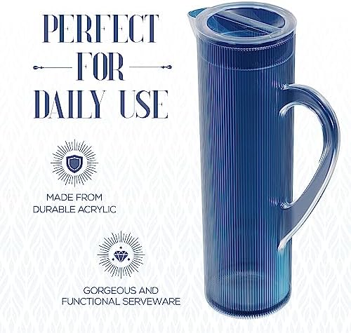 Elle Decor Acrylic Water Pitcher with Lid