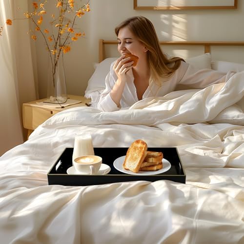 MAONAME Black Plastic Serving Tray 158x102 Inch