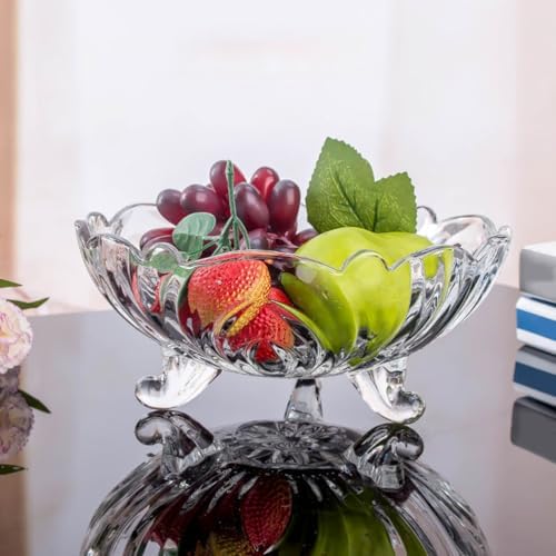 Cabilock Clear Fruit Plate Trifle Bowl Set