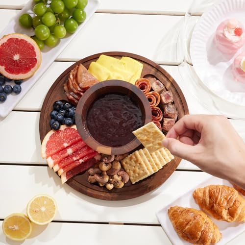 VIVIRBIEN Wooden Cake Stand with Glass Lid and Magnetic Base