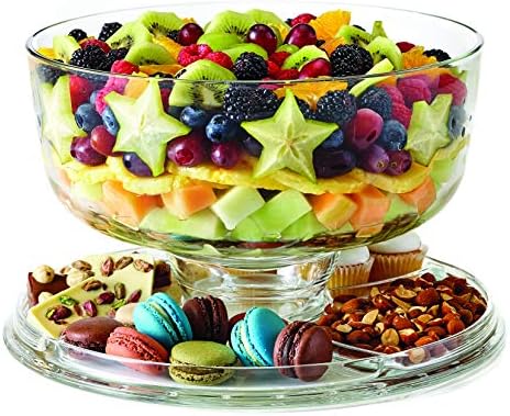 Royalty Art 6-in-1 Glass Cake Stand with Dome