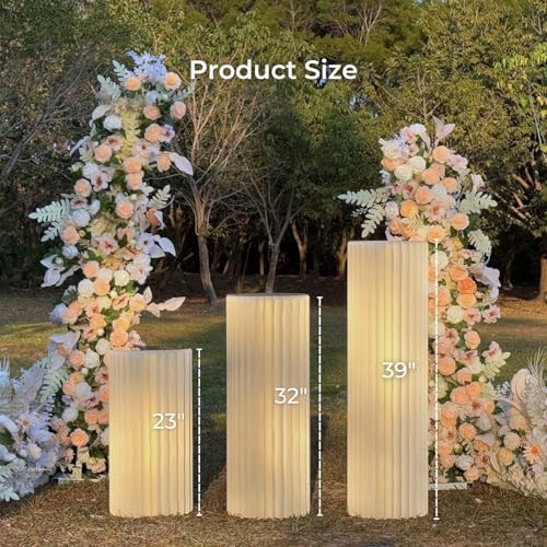 Merrifete 3PCS Reusable Cake Pedestal Stand for Party