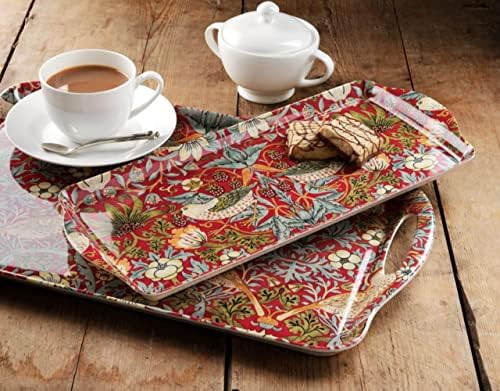 Pimpernel Strawberry Thief Red Melamine Serving Tray with Handles