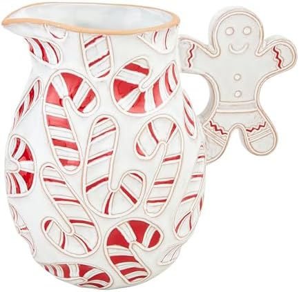 Mud Pie Gingerbread Candy Cane Pitcher 50 Oz
