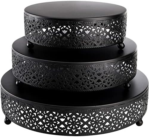 Hedume Set of 3 Black Cake Stands