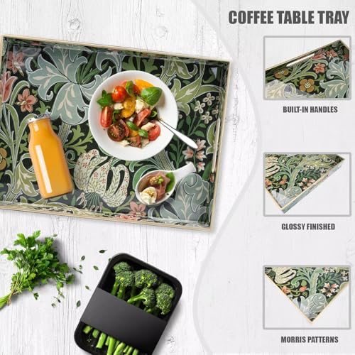 Spsyrine Serving Tray with Handles Golden Lily