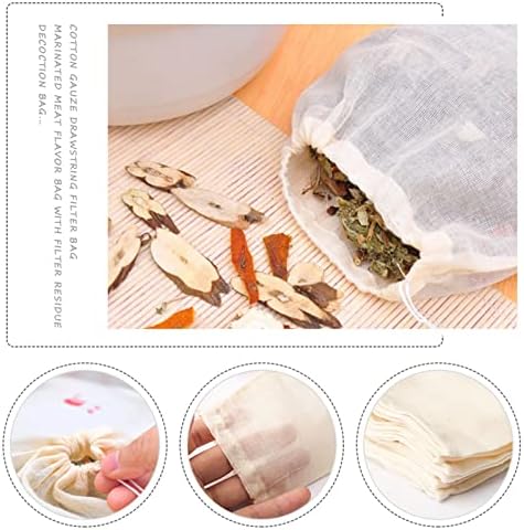 30 Pcs Spice Bags for Cooking Reusable Drawstring Cheesecloth Containers