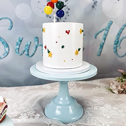 3 Pcs Blue Metal Cake Stand Set for Parties and Celebrations