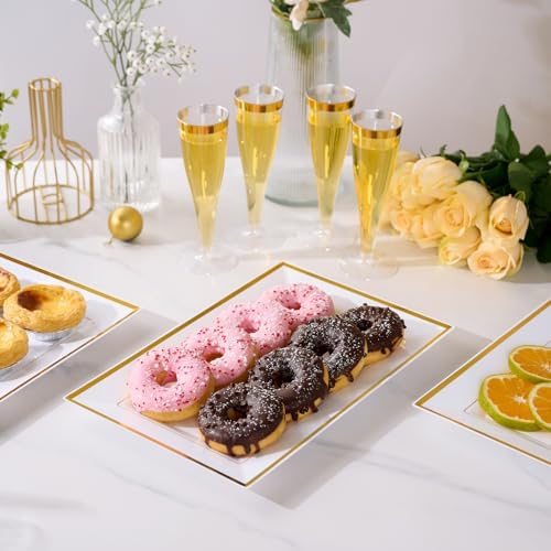 FOCUSLINE 8PCS Plastic Serving Trays Set