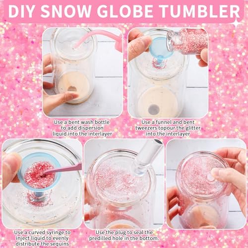 Skylety 9 Piece Snow Globe Tumbler Kit