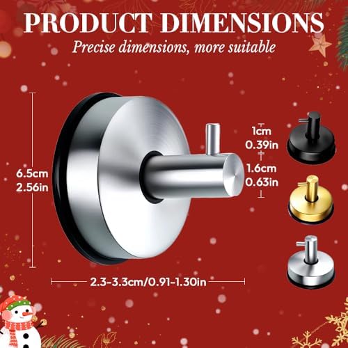 Multifunctional Suction Cup Wreath Hanger Hook 2pc Gold