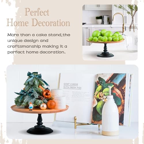 ACODE 10 Inch Wood Cake Stand Set for Dessert Tables