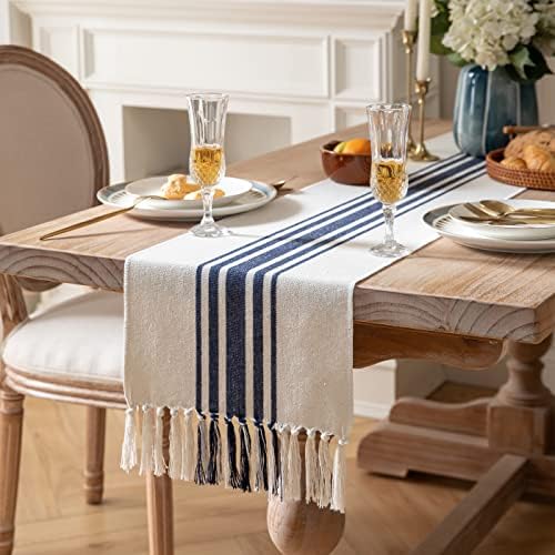 Boho Table Runner for Modern Farmhouse Decor 13x72 Inch