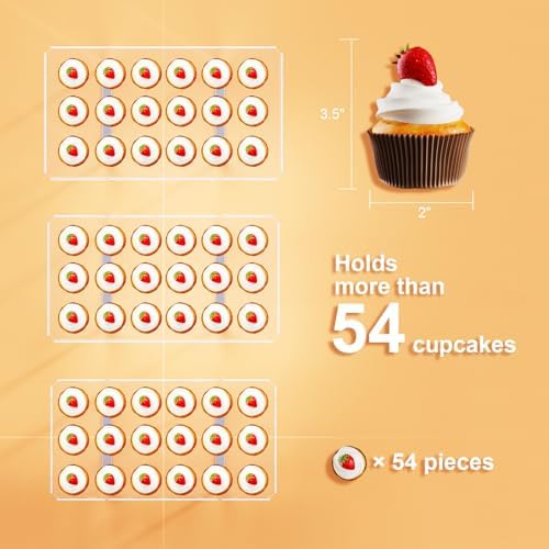 3 Piece Clear Cupcake Stand Set with Iron Legs