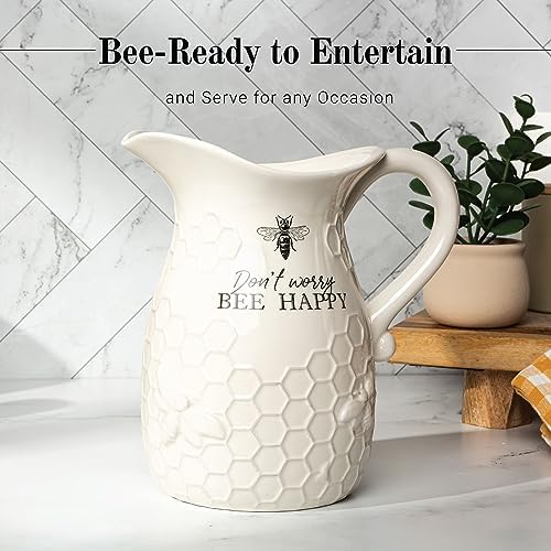 Youngs Inc Ceramic Water Pitcher - 9x9x10 Serving Jug