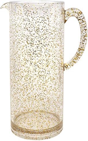 Gold Glittery Acrylic Pitcher 60 Oz 1 Pc