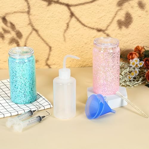 Maucircol 15 Pack Acrylic Snow Globe Tumbler Kit