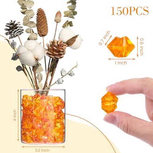DomeStar Orange Fake Diamonds Ice Cube Molds 150 PCS