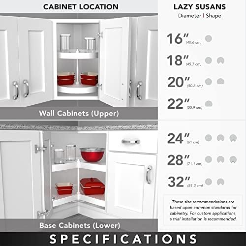 Rev-A-Shelf Dual Shelves Lazy Susan Organizer