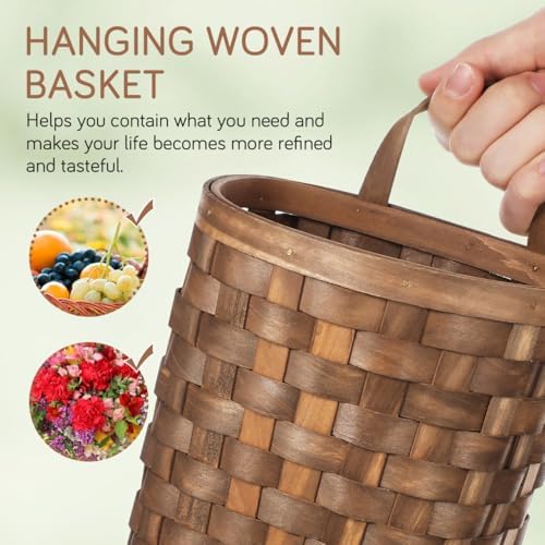 Kichvoe Wall Hanging Wicker Basket for Home Decor