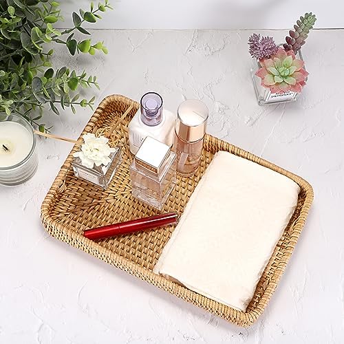 Hipiwe Handwoven Rattan Serving Tray with Handles