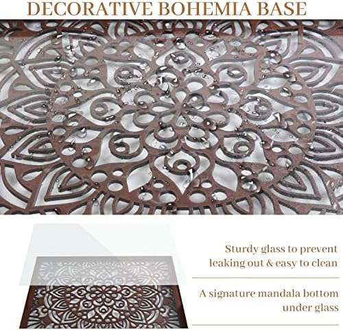 Wooden Serving Tray with Handles 15x10 Inch Multipurpose Decorative Display