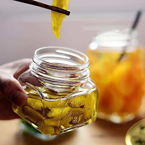 Cedilis 12 Pack 10OZ Airtight Mason Jars with Gold Lids