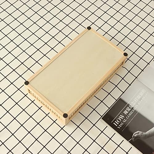 YAHUAN Rectangular Bamboo Serving Tray with Handles