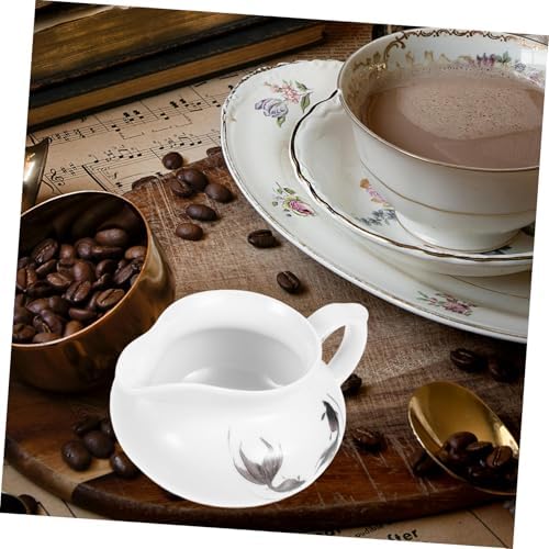 Ceramic Milk Pitcher for Coffee Bar Multi-Use Creamer Jug