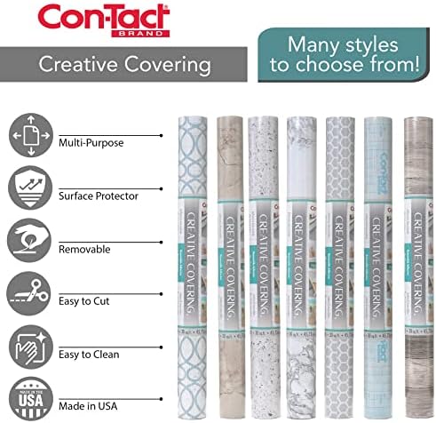 Con-Tact Creative Covering Shelf and Drawer Liner 18 x 9 Batik Taupe