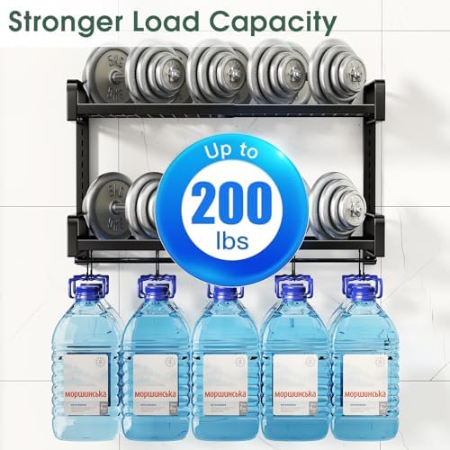 Expandable 2-Tier Pot Rack with 10 Hooks and 5 Lid Holders