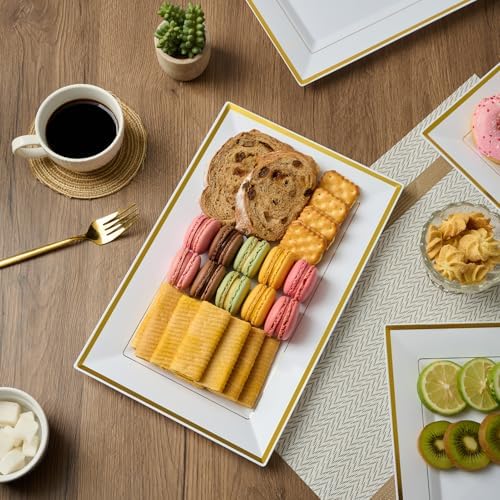 FOCUSLINE 8PCS Plastic Serving Trays Set
