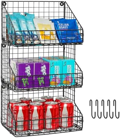 X-cosrack 3-Tier Stackable Snack Organizer Large Size