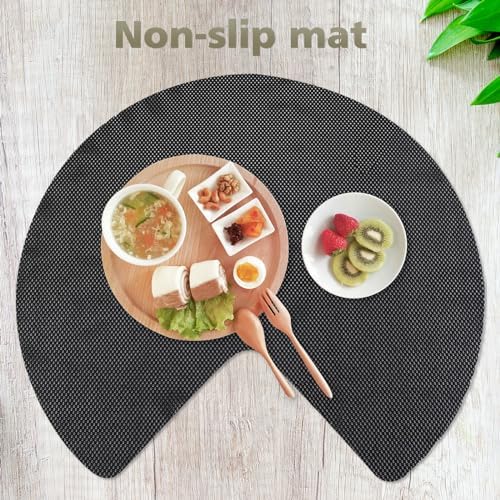 2 Pcs Black Non-Adhesive Cabinet Shelf Liners with Scissors