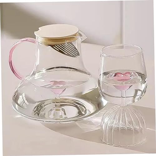 STOBAZA Large Capacity Glass Water Jug for Hot and Cold Beverages