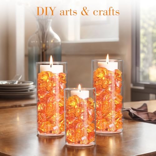 DomeStar Orange Fake Diamonds Ice Cube Molds 150 PCS