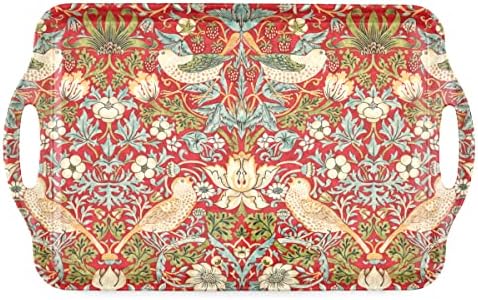 Pimpernel Strawberry Thief Red Melamine Serving Tray with Handles