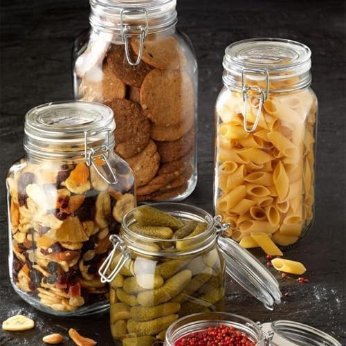 Bormioli Rocco 2 Liter Clear Canning Jars 2 Pack