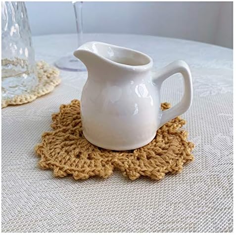 Milk Frothing Pitcher Ceramic Creamer Set with Handle