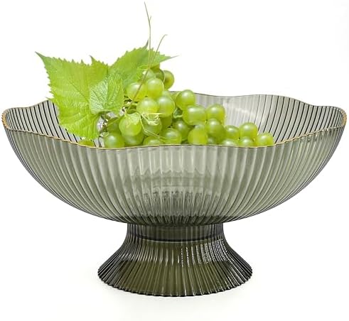 Marsrut Clear Plastic Fruit Bowl with Drainage