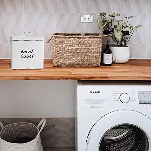 AuldHome Design Laundry Scent Booster Storage Container White
