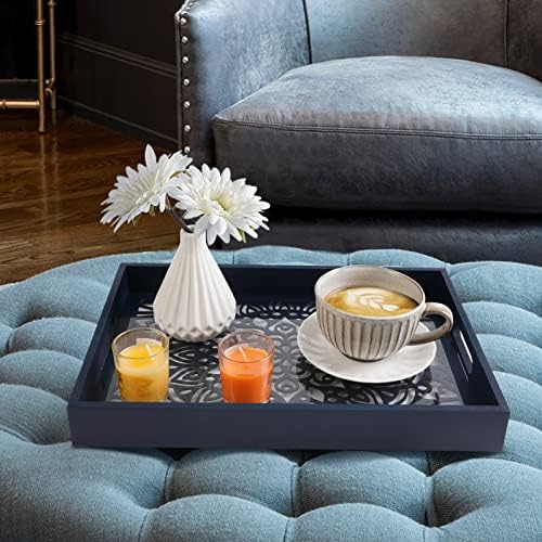 Wooden Serving Tray with Handles 15x10 Inch